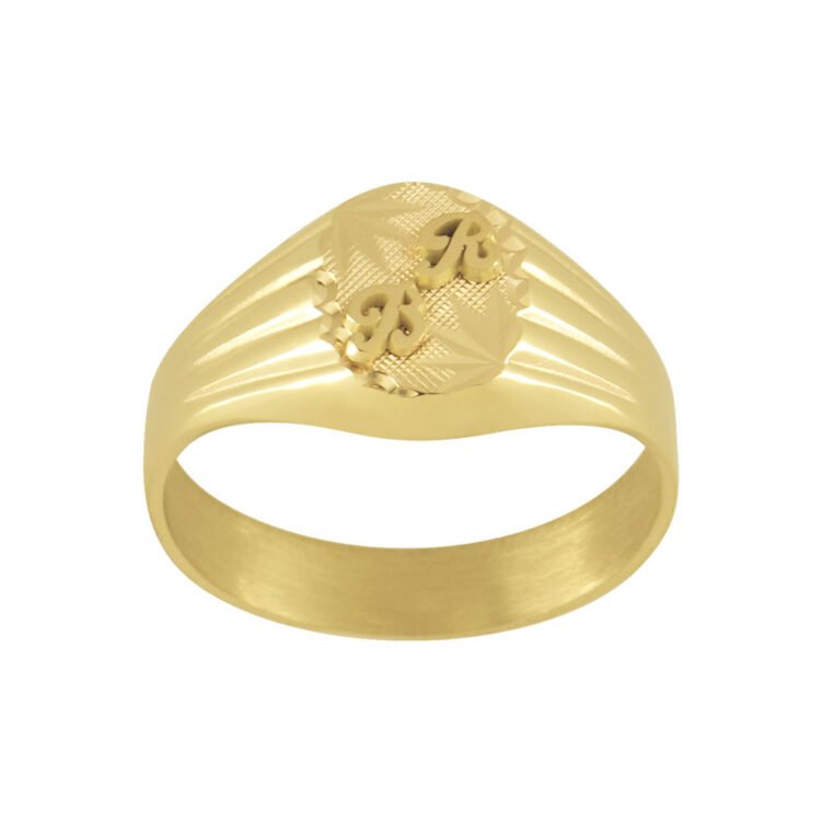 Chevalière Ovale en Or Olivia Godrons