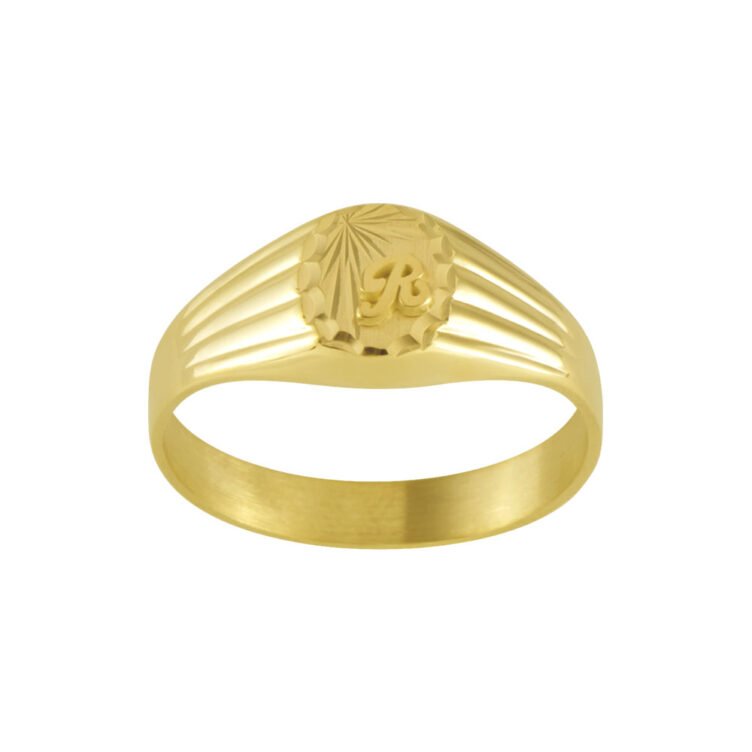 Chevalière Ovale en Or Ophélie Godrons