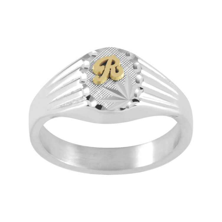 Chevalière Ovale en Argent Olivia Damier Godrons