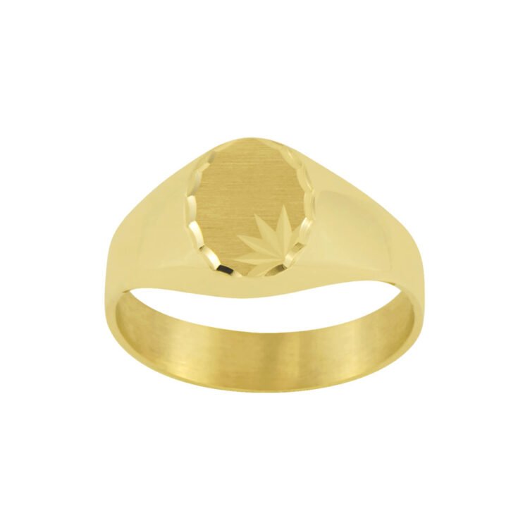 Chevalière Ovale en Or Olivia Étoile