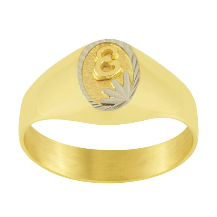 Chevalière Ovale en Or Olivia Tour Gris