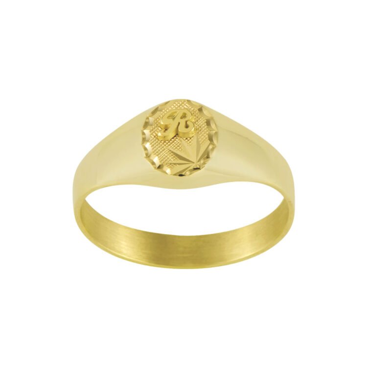 Chevalière Ovale en Or Ophélie Damier