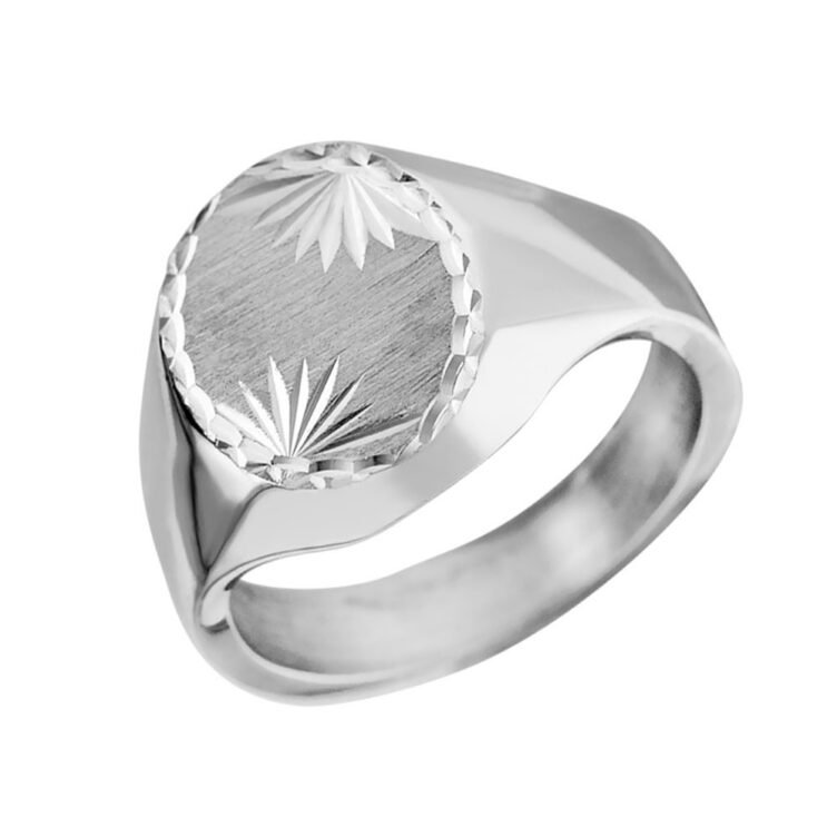 Chevalière Ovale en Argent Orion 2 Étoiles