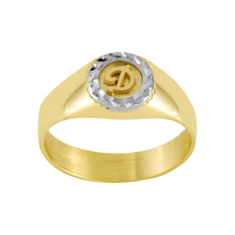 Chevalière Ronde en Or Roxanne Tour Gris