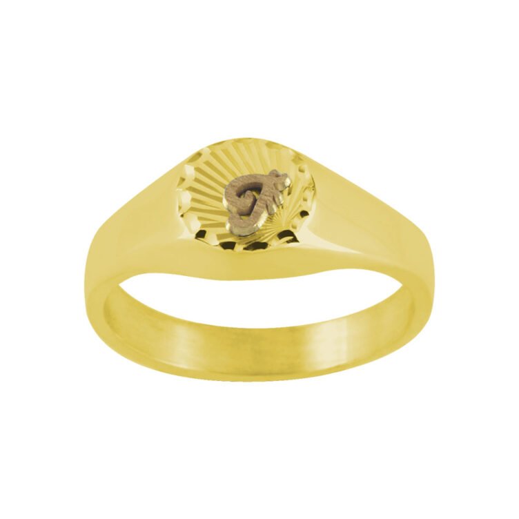 Chevalière Ronde en Or Romane Soleil