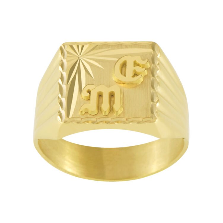 Chevalière Carrée en Or Constant Étoile