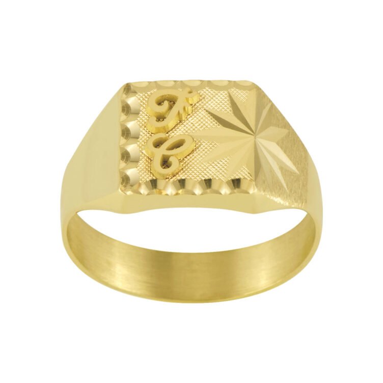 Chevalière Carrée en Or Clarence Étoile