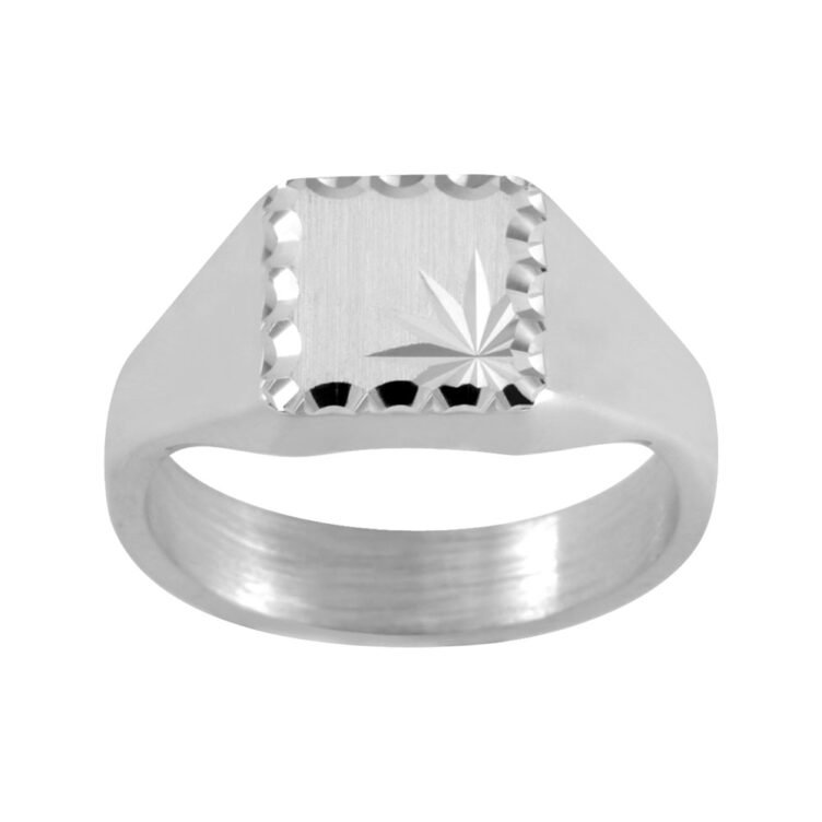 Chevalière Carrée en Argent Clara