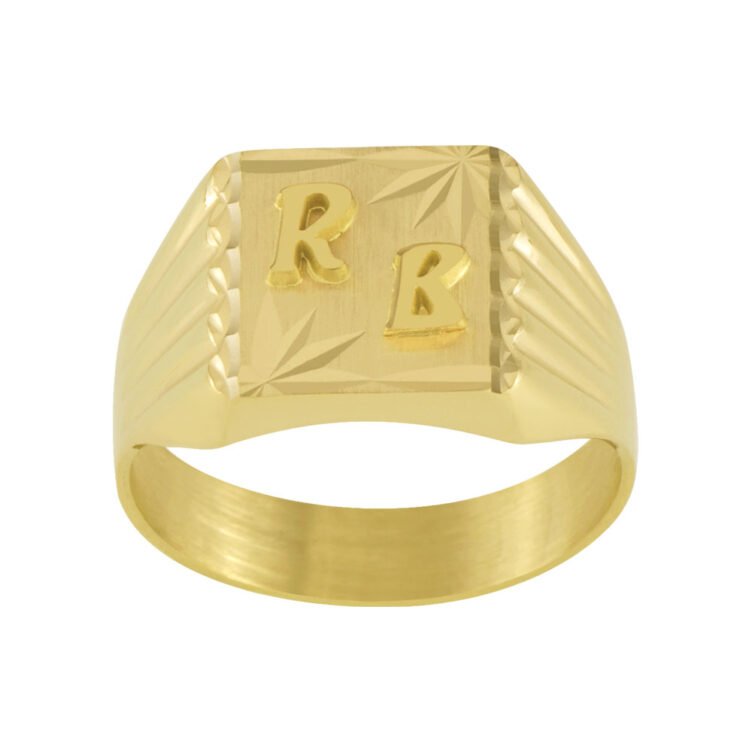 Chevalière Carrée en Or Charlie Godrons