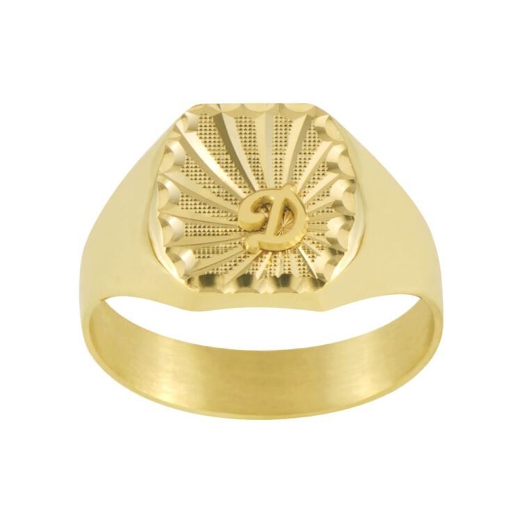 Chevalière Tonneau en Or Taylor Soleil Damier