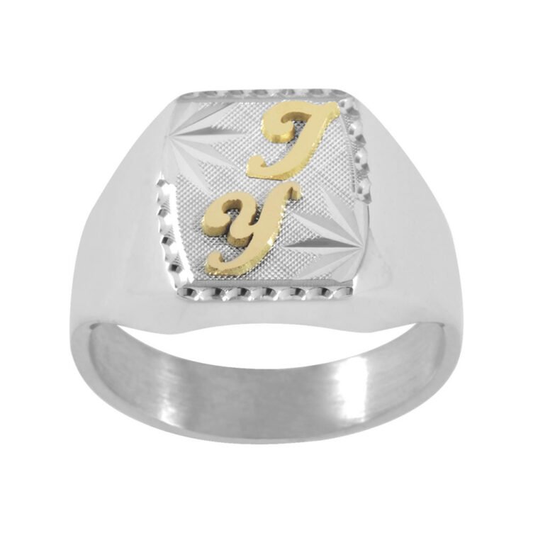 Chevalière Tonneau en Argent Thibalt 2 Étoiles