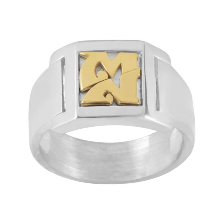 Chevalière Moderne en Argent Maxime