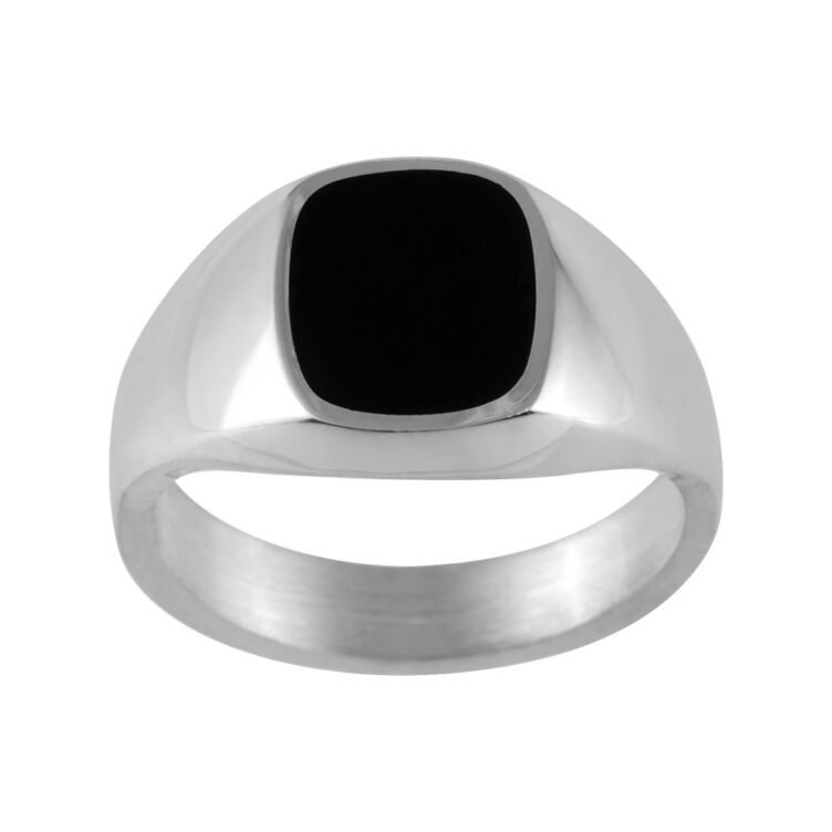 Chevalière Onyx Thomas en Argent