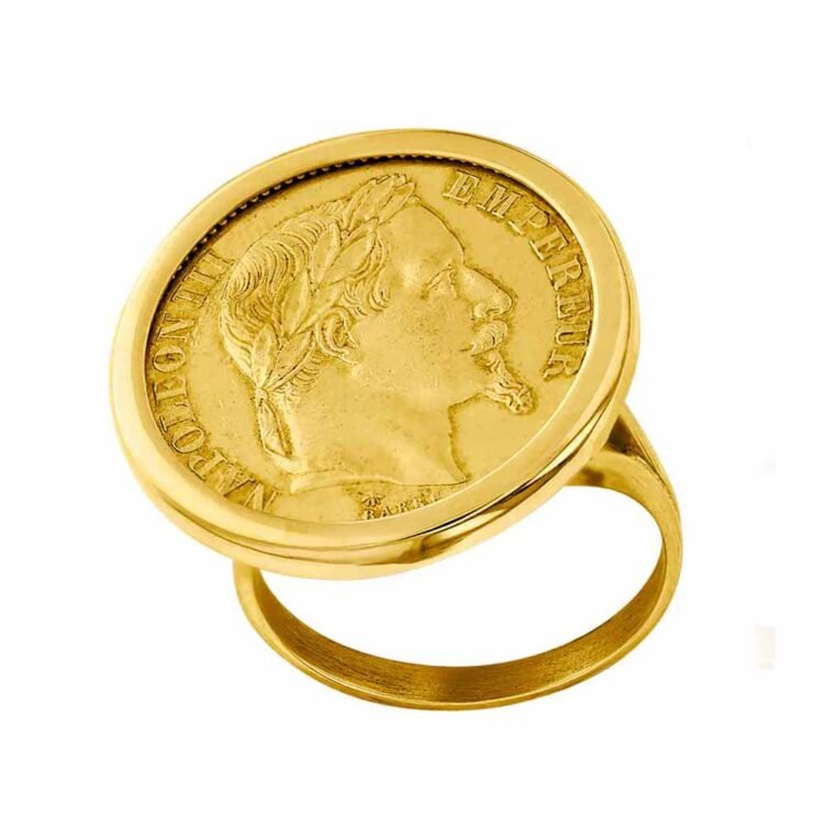 Bague Pièce de Monnaie 20 francs en Or