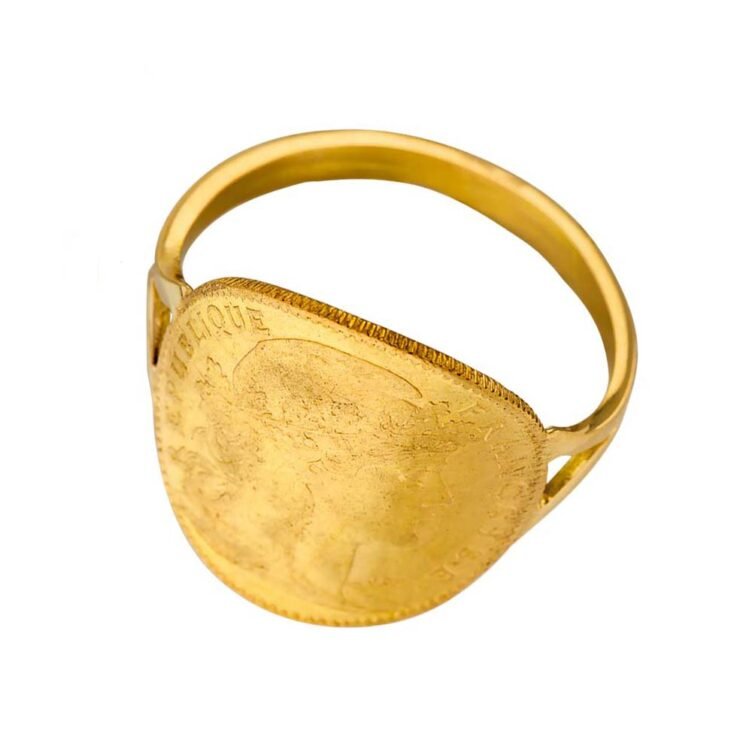 Bague Pièce en Or 10 francs