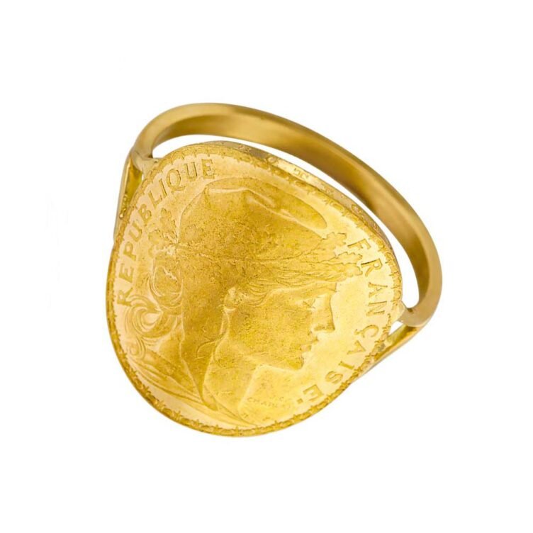 Bague Pièce en Or 20 francs