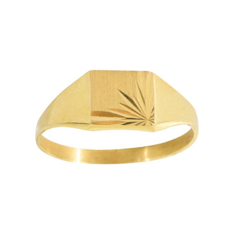 Chevalière Enfant Carrée en Or Camille