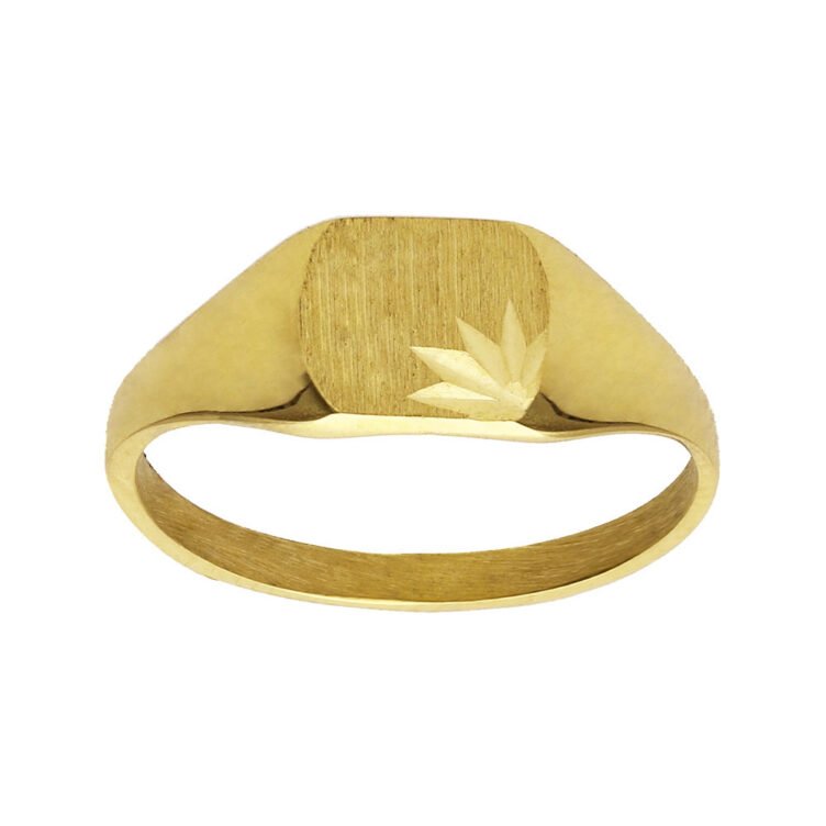 Chevalière Tonneau en Or Thelma Brossée