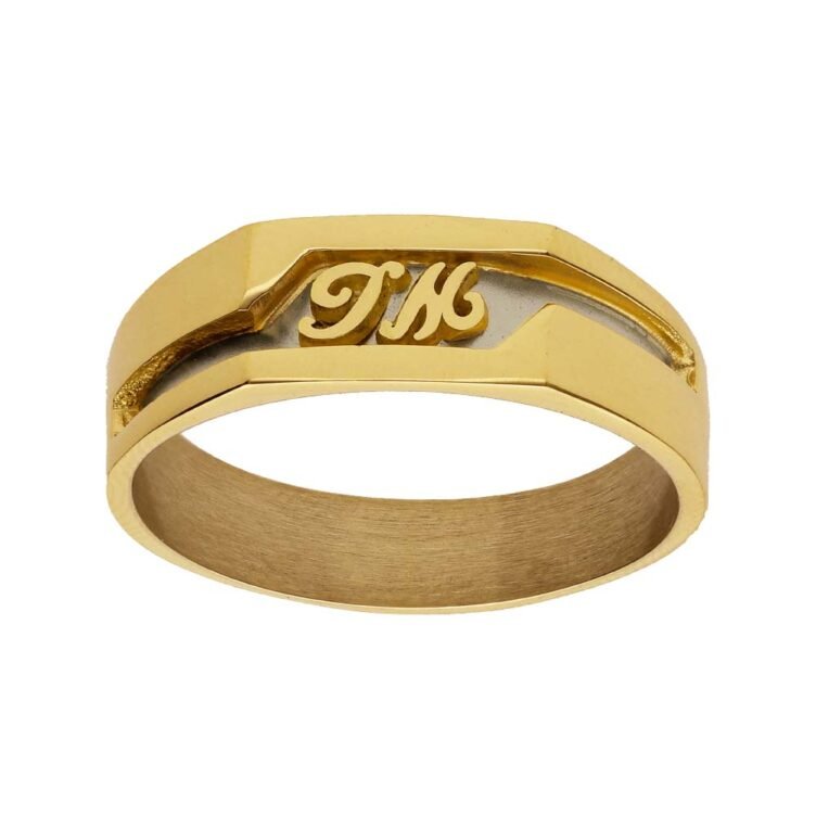 Bague Moderne en Or Bicolore Mathis Contour