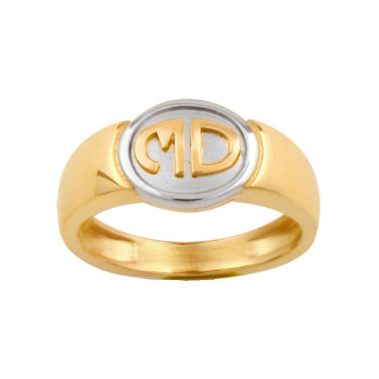 Bague Moderne en Or Bicolore Mathis Ovale