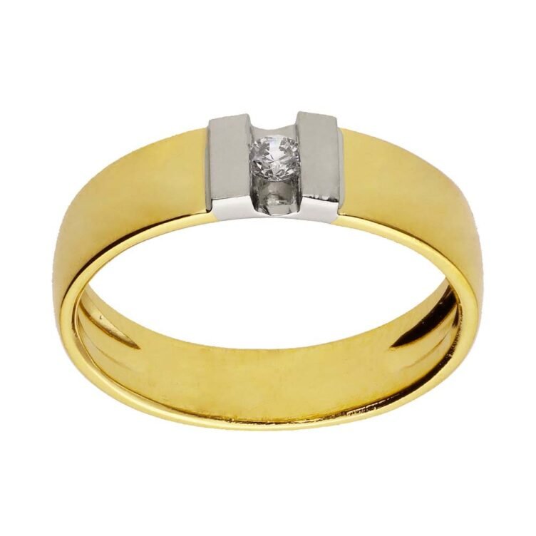 Bague Moderne en Or Bicolore Balthazar