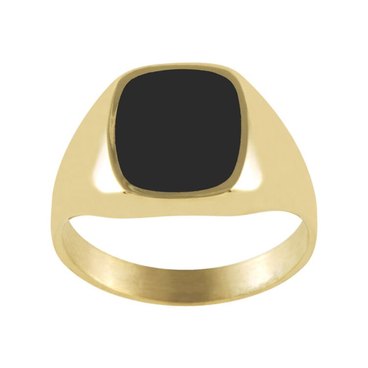 Chevalière Onyx en Or Tonneau Thomas