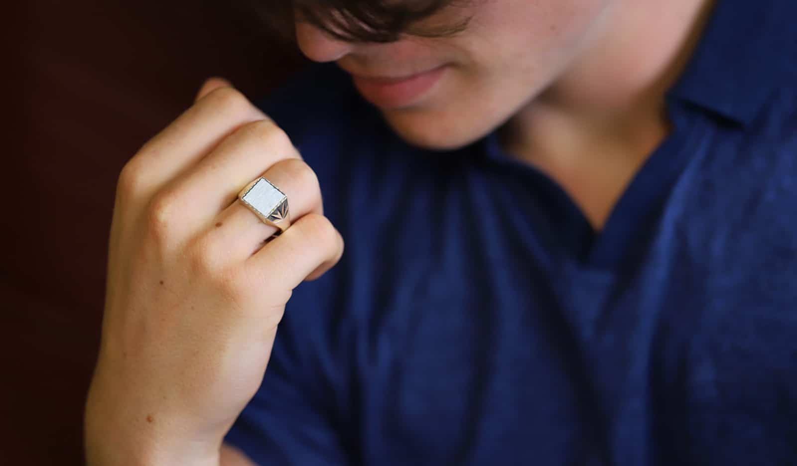 Chevalière pour homme en argent